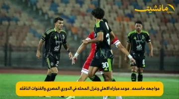 مواجهة حاسمة.. موعد مباراة الأهلي وغزل المحلة في الدوري المصري والقنوات الناقلة